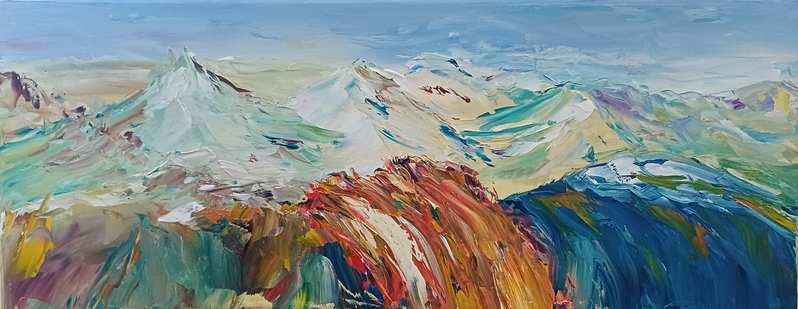 1146 les monts enneiges huile toile20x50 20241228 150231