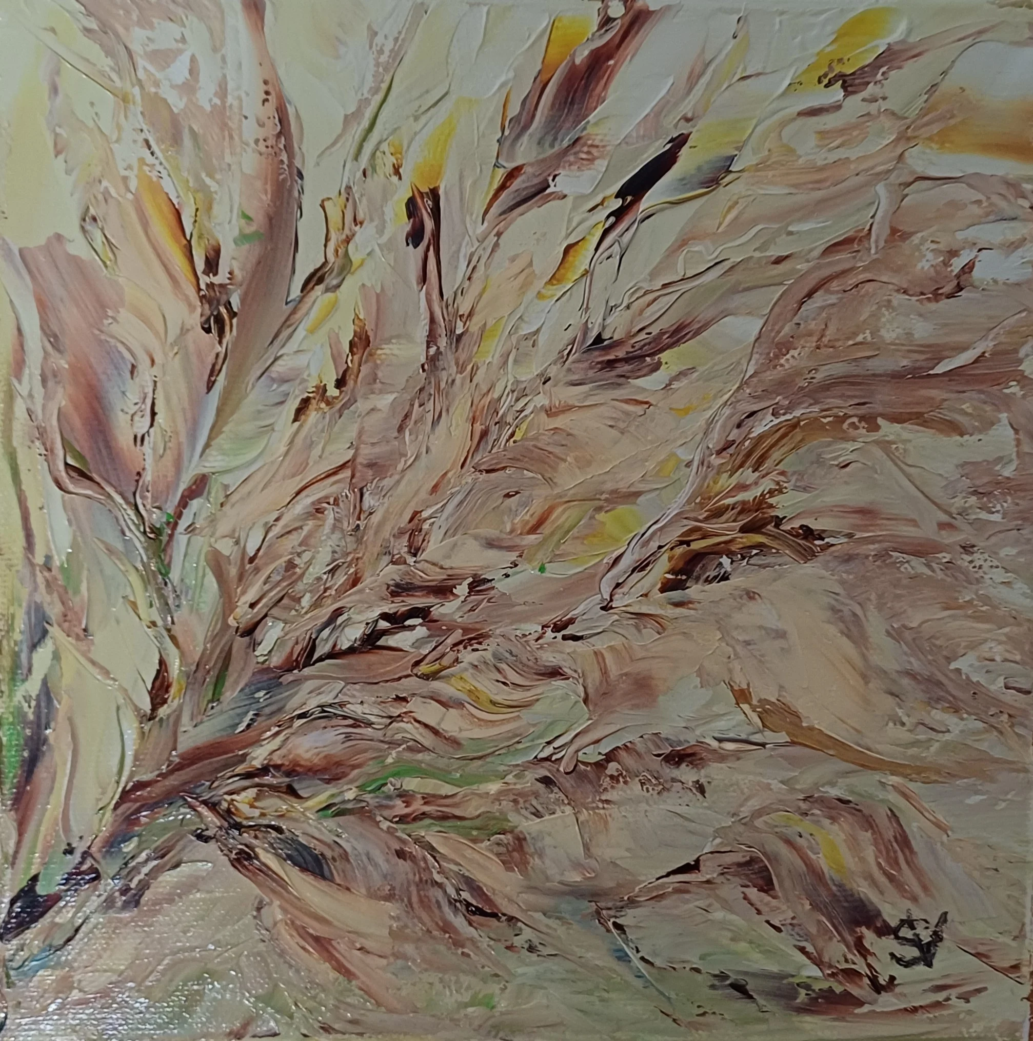 1232 feuillage d automne huile toile 20x20
