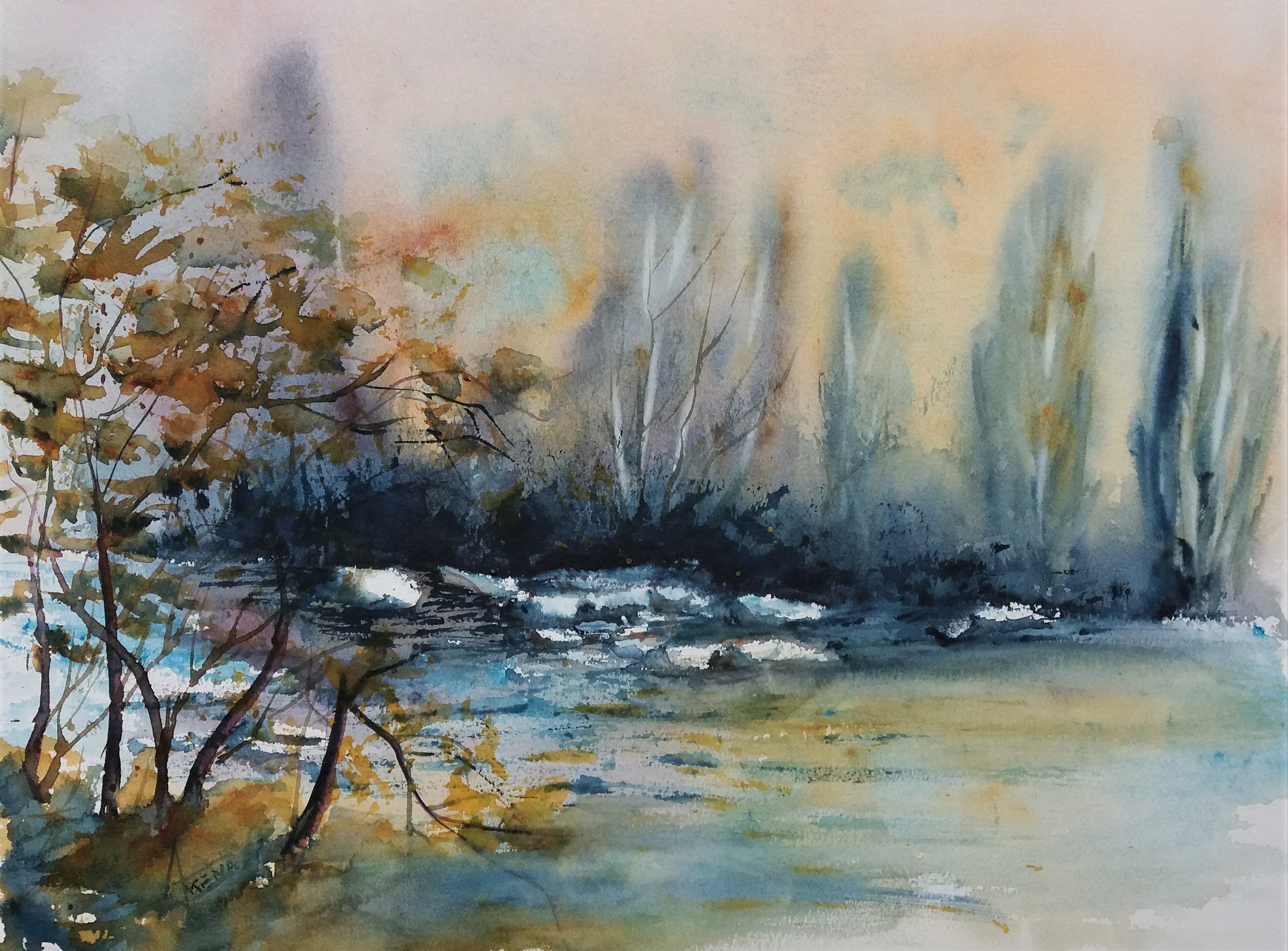 209 l e tarn aquarelle 40x50 cm