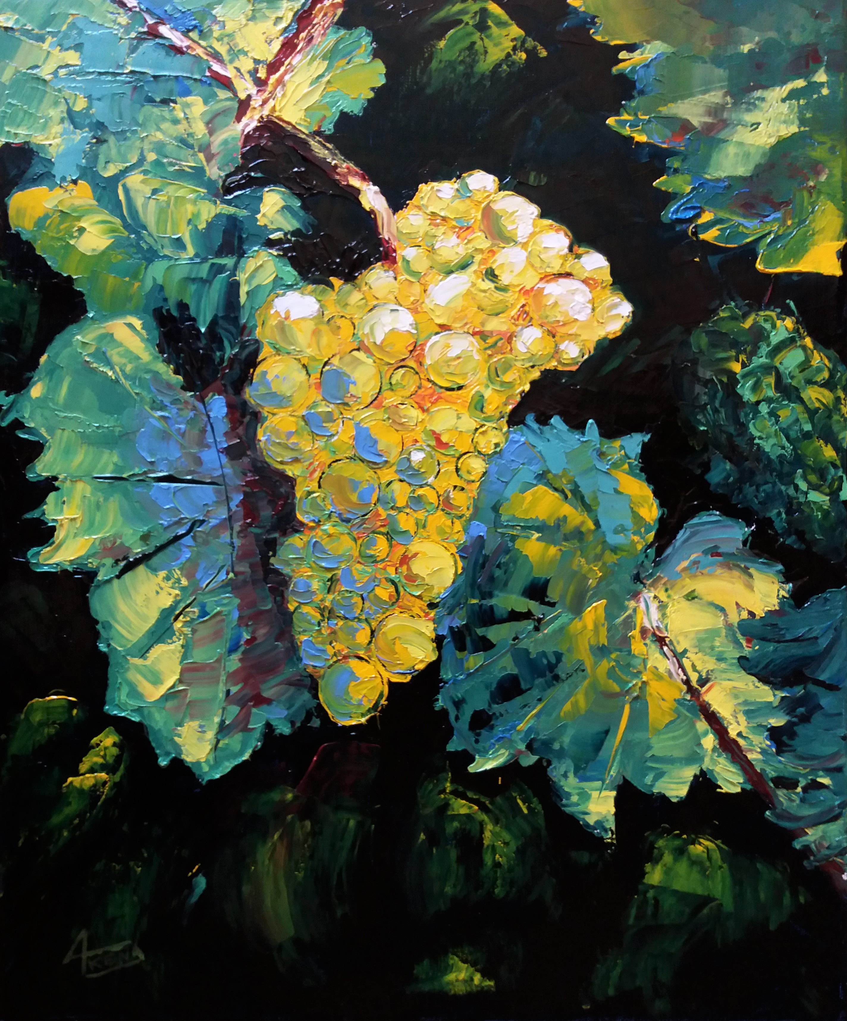 22 LE RAISIN D'OR HUILE SUR TOILE 38X46CM