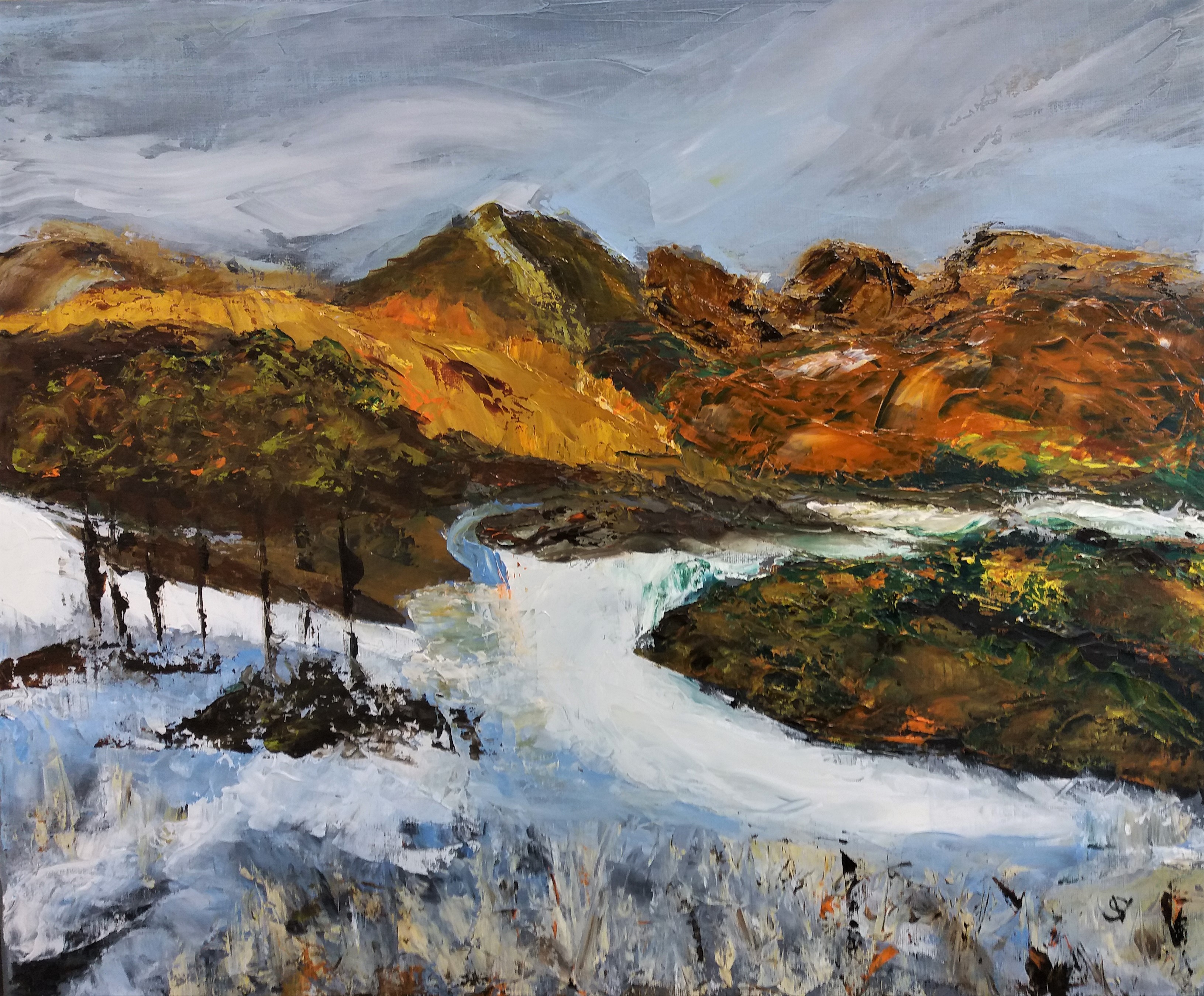 269 la riviere jhuile sur toile 10f 55x46 cm