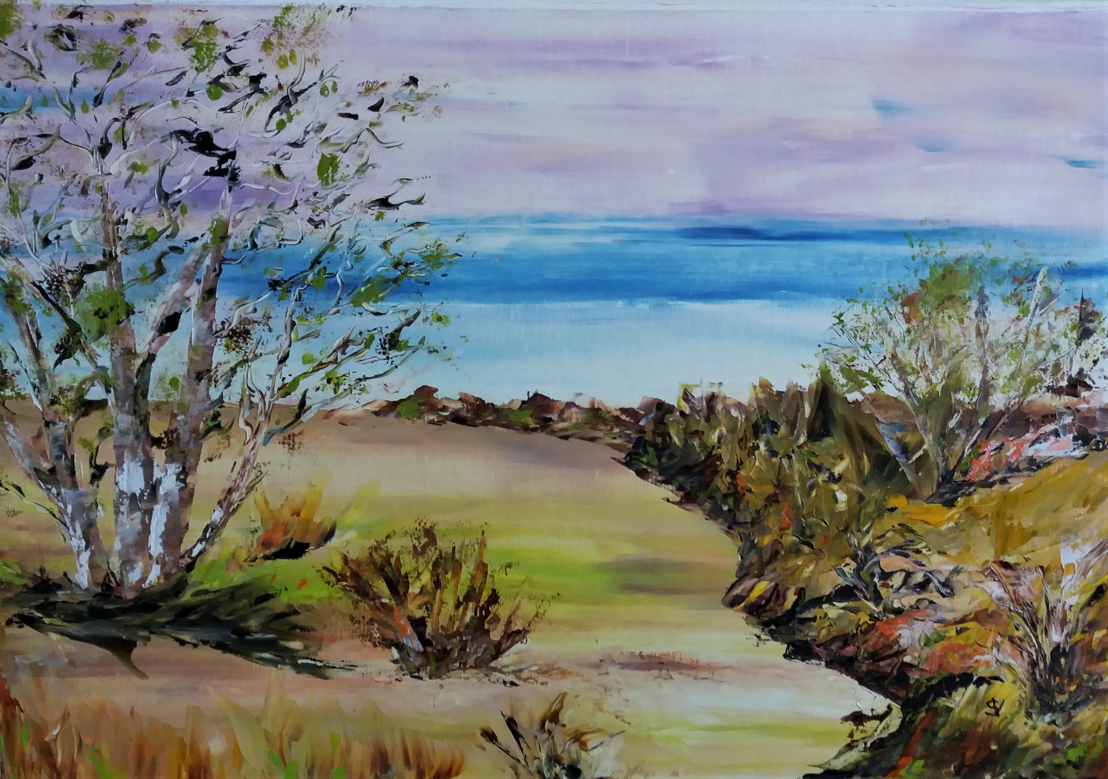 690 la lande huile sur toile 10p 38x55 cm 1