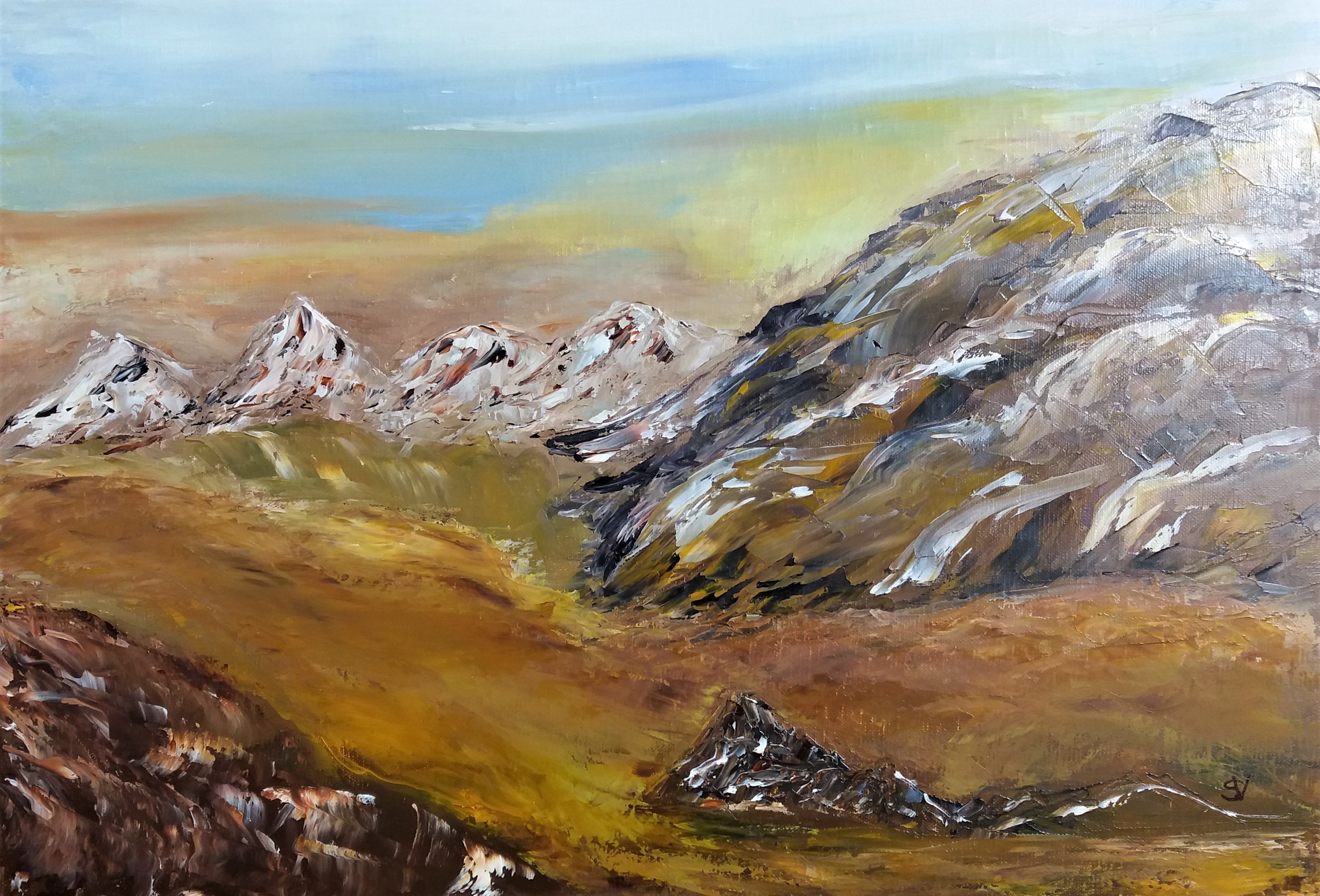 707 le col huile sur toile 10p 38x55 cm