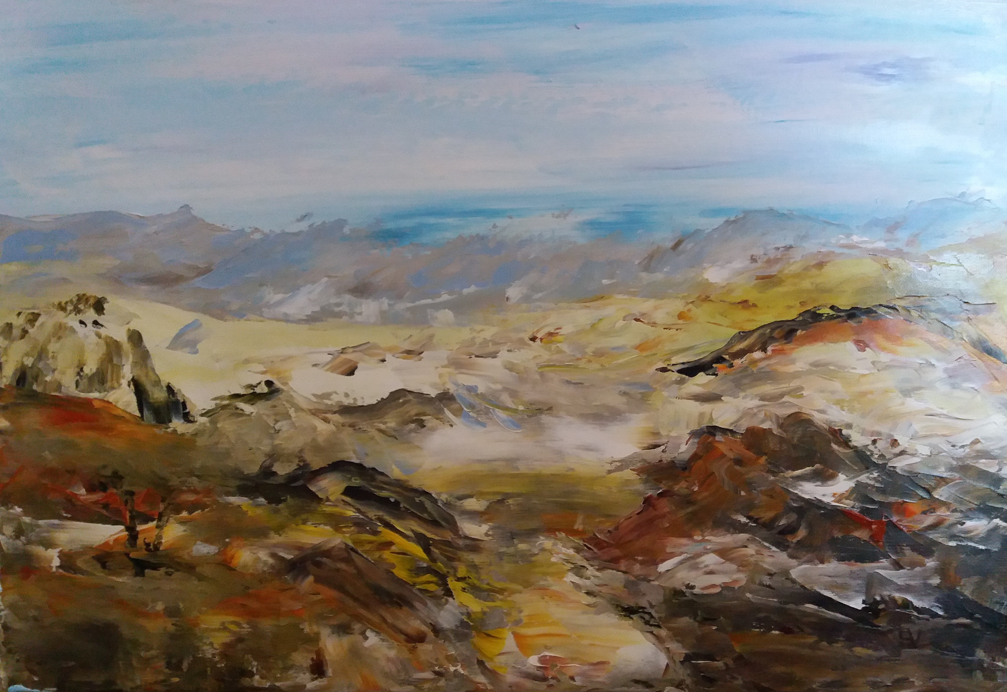 748 le col huile sur toile 10p 38x55 cm