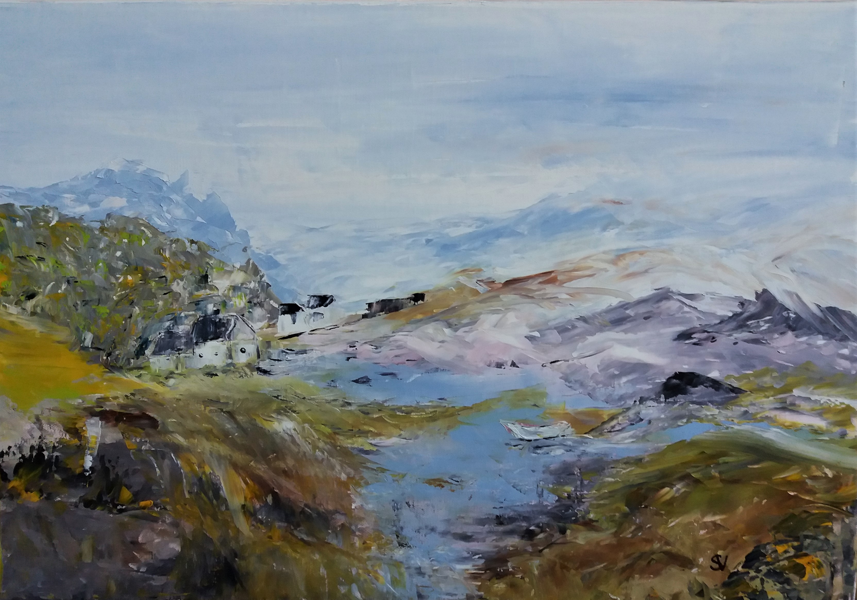 755 la bretagne huile sur toile 10p 38x55 cm