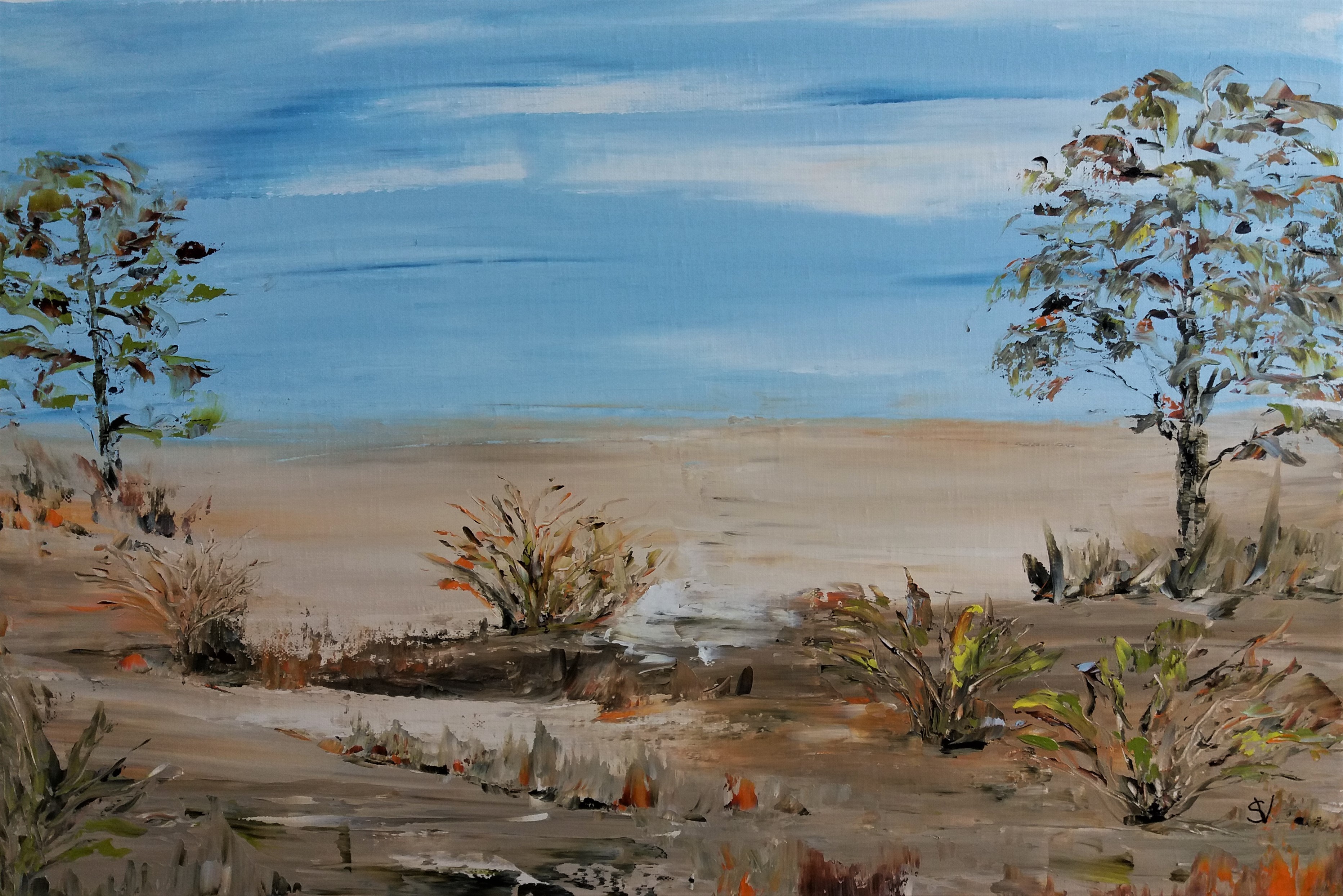 759 l automne huile sur toile 10p 38x55 cm