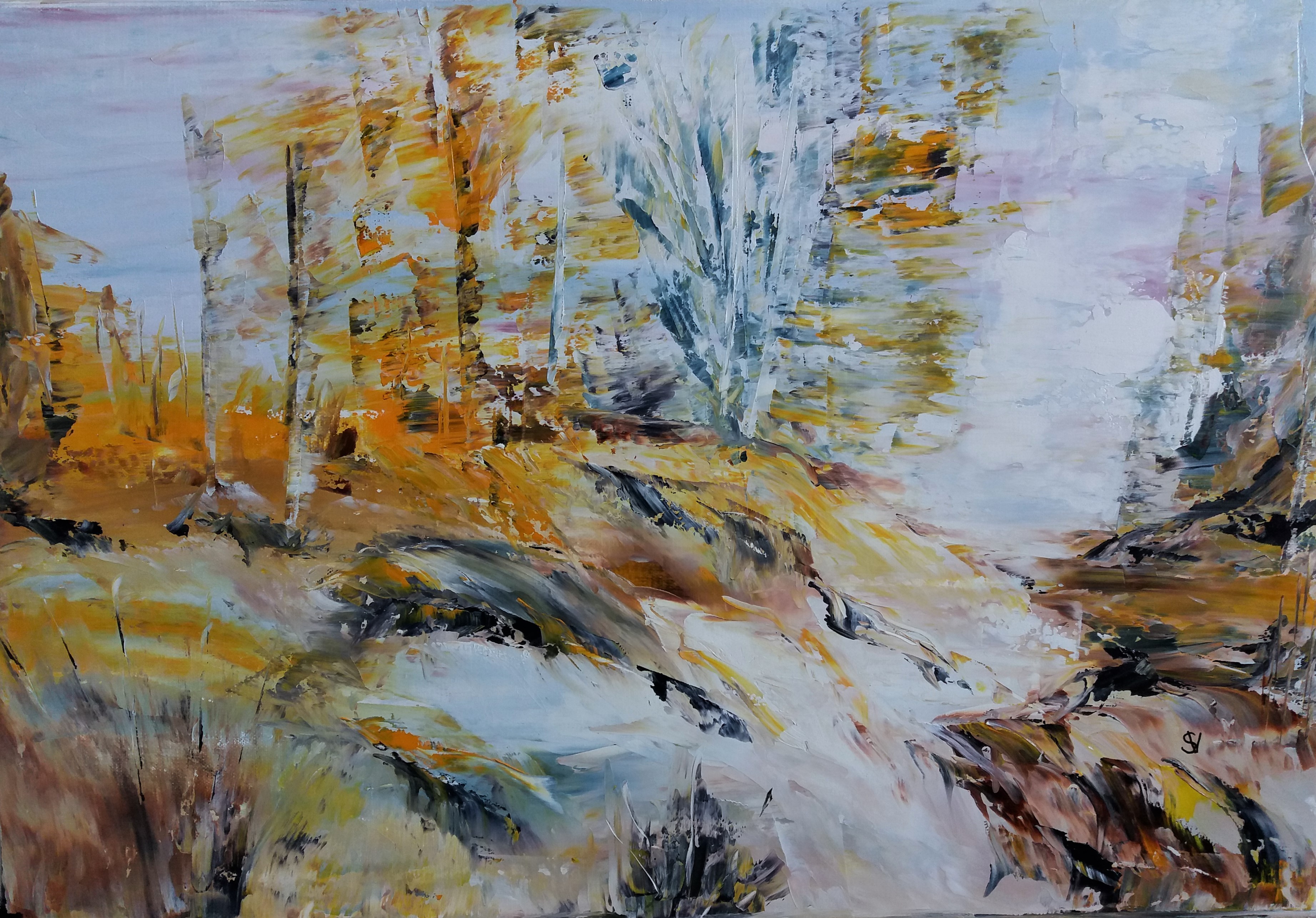 774 degel huile sur toile 10p 38x55 cm