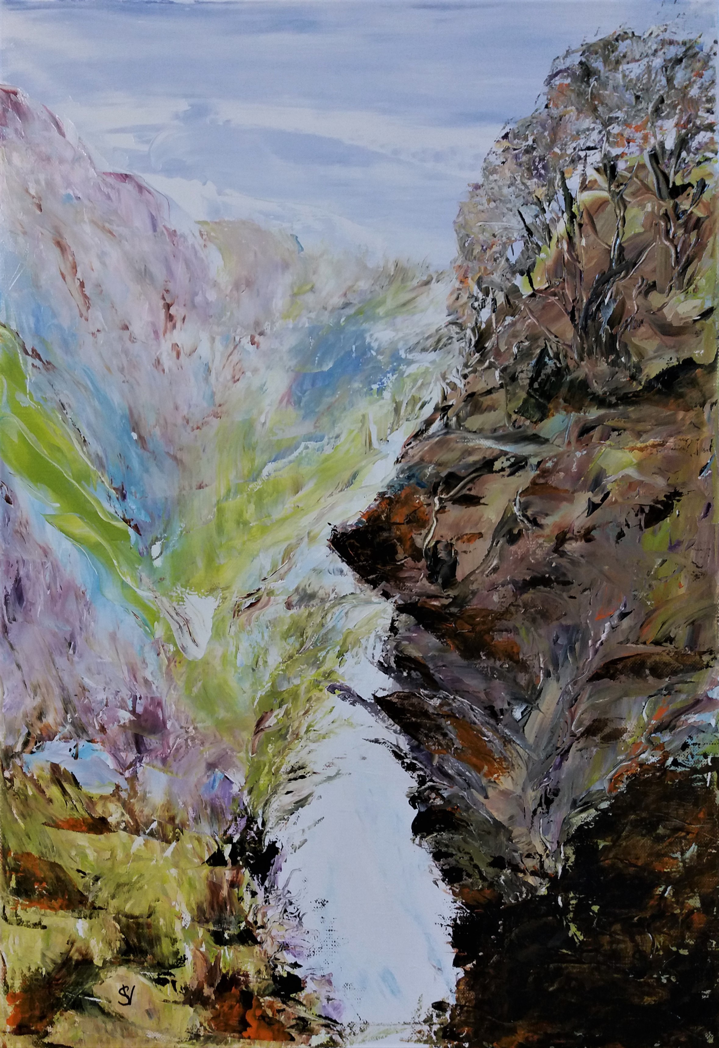 778 le torrent huile sur toile 10p 38x55 cm 