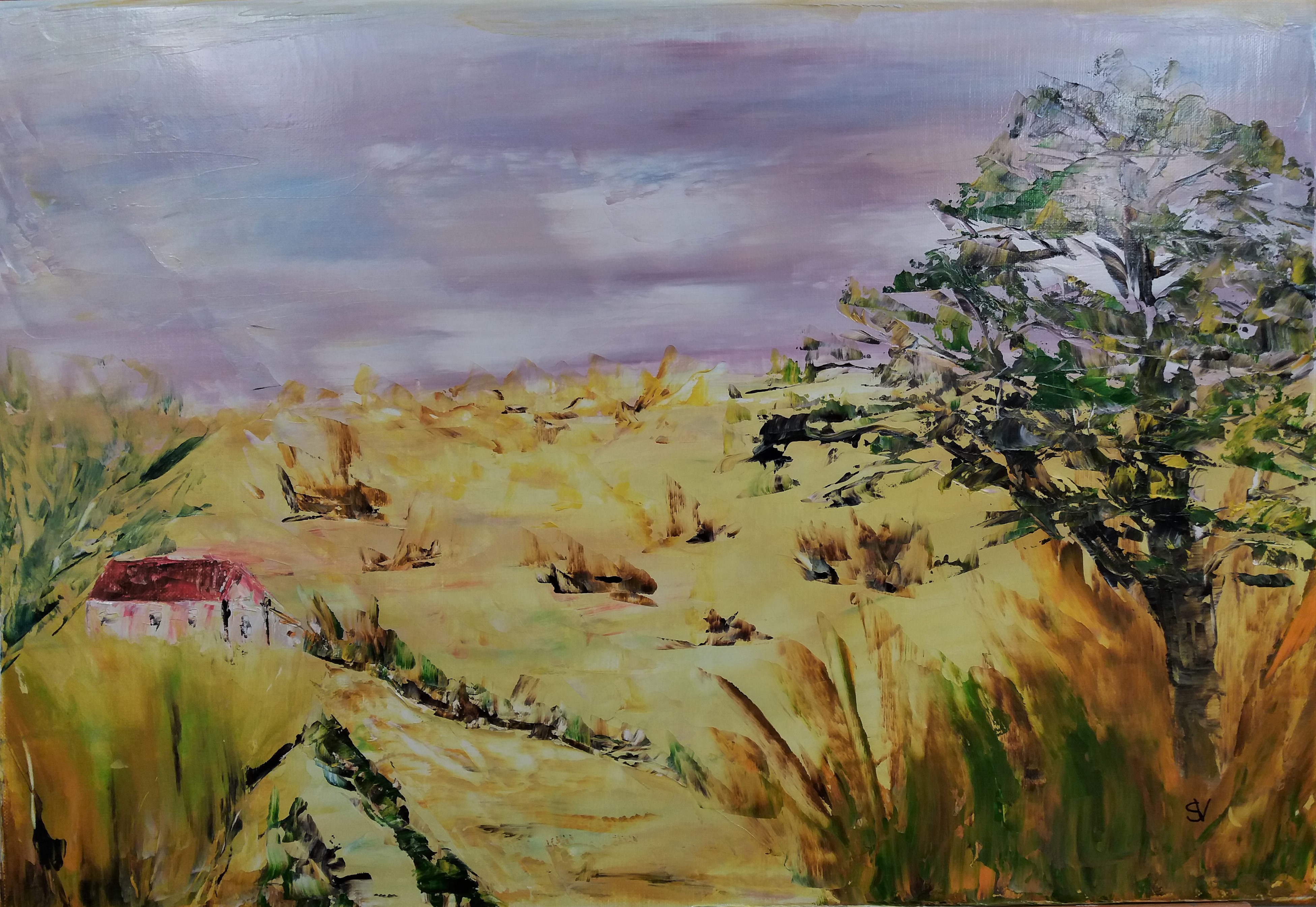 791 les bles d or huile sur toile 10p 38x55 cm 