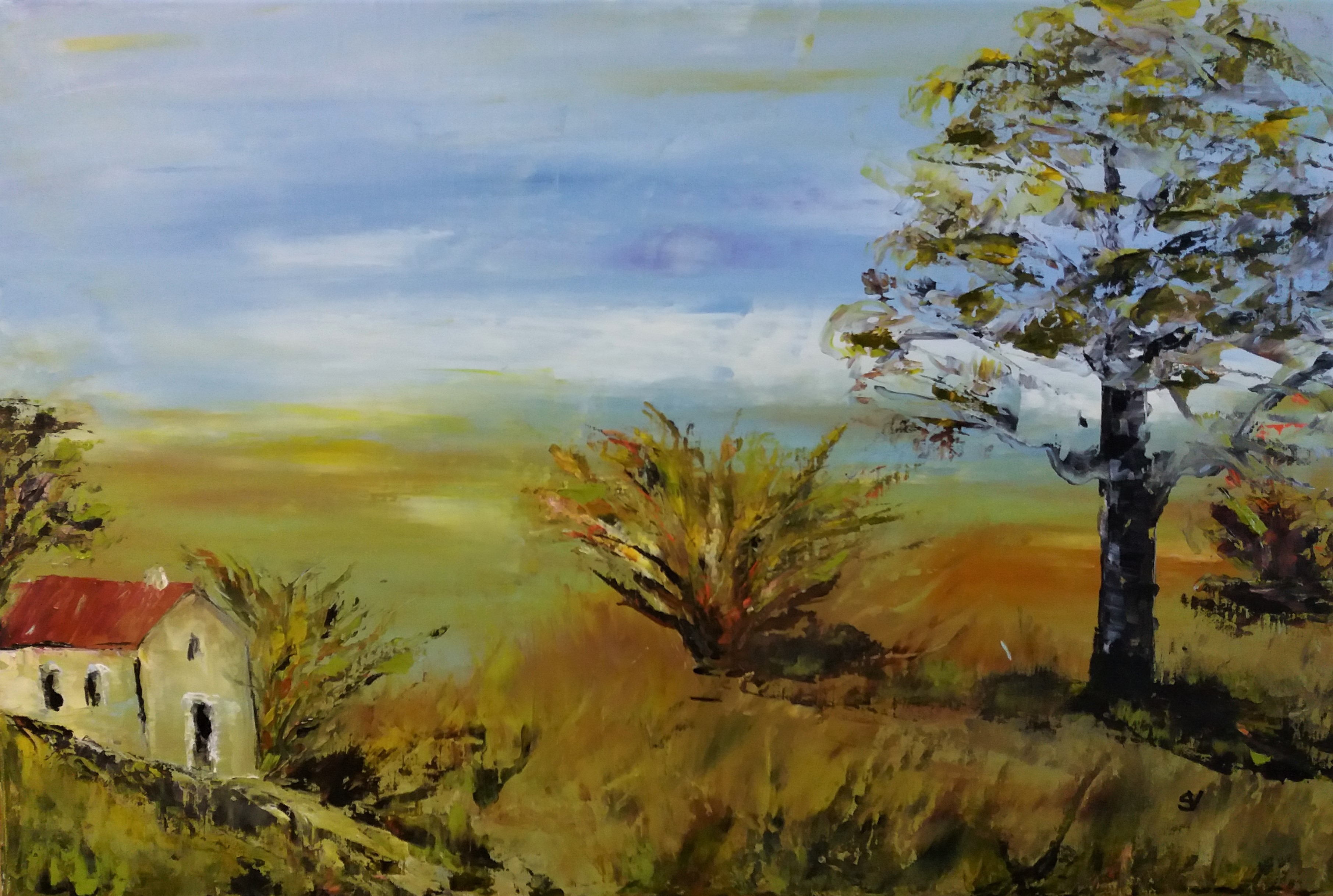 820 la sentinelle huile sur toile 10p 38x55 cm 