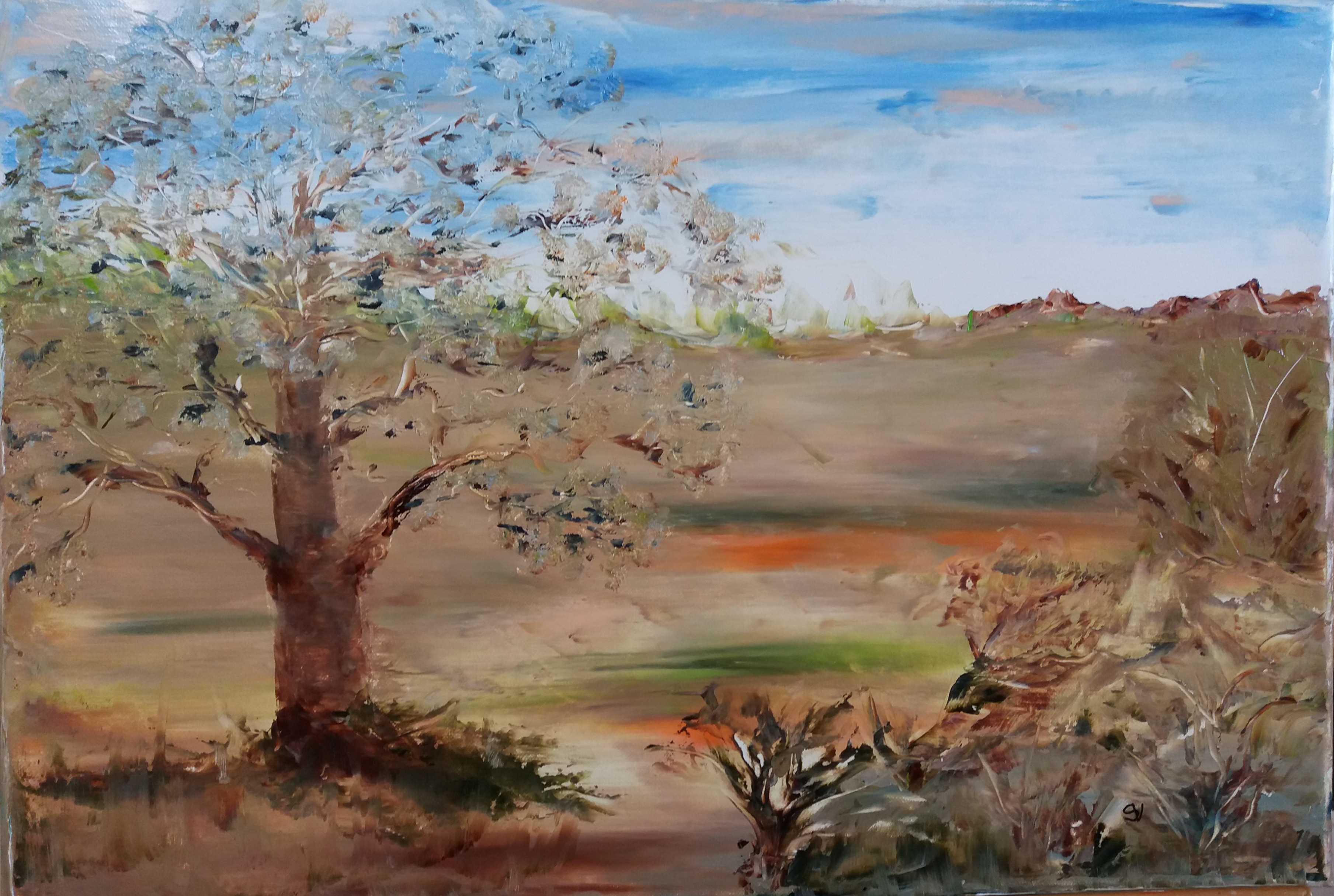 876 le chene huile sur toile 10p 38x55 cm 