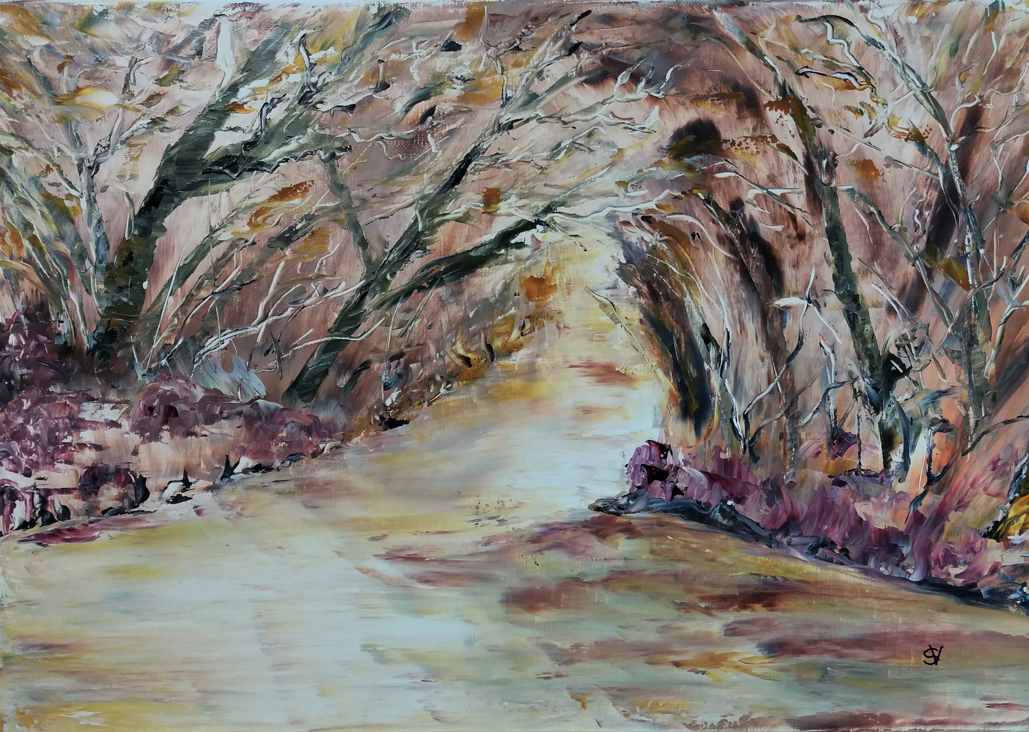 881 allee cavaliere huile sur toile 10p 38x55 cm 