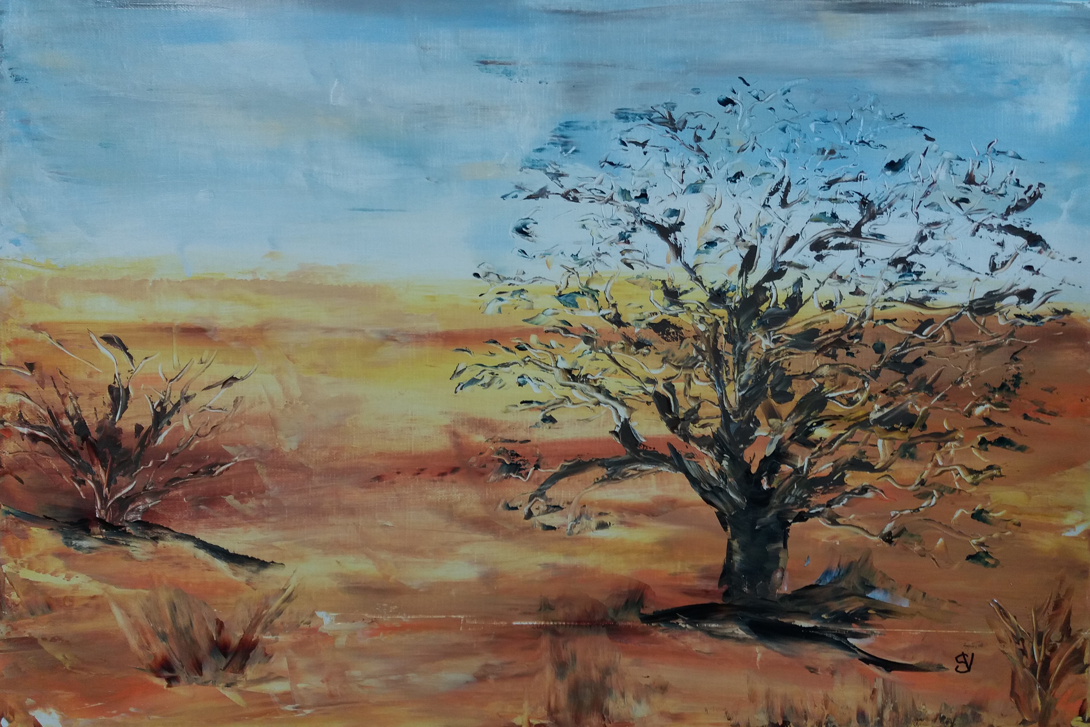 886 il survie huile sur toile 10p 38x55 cm 