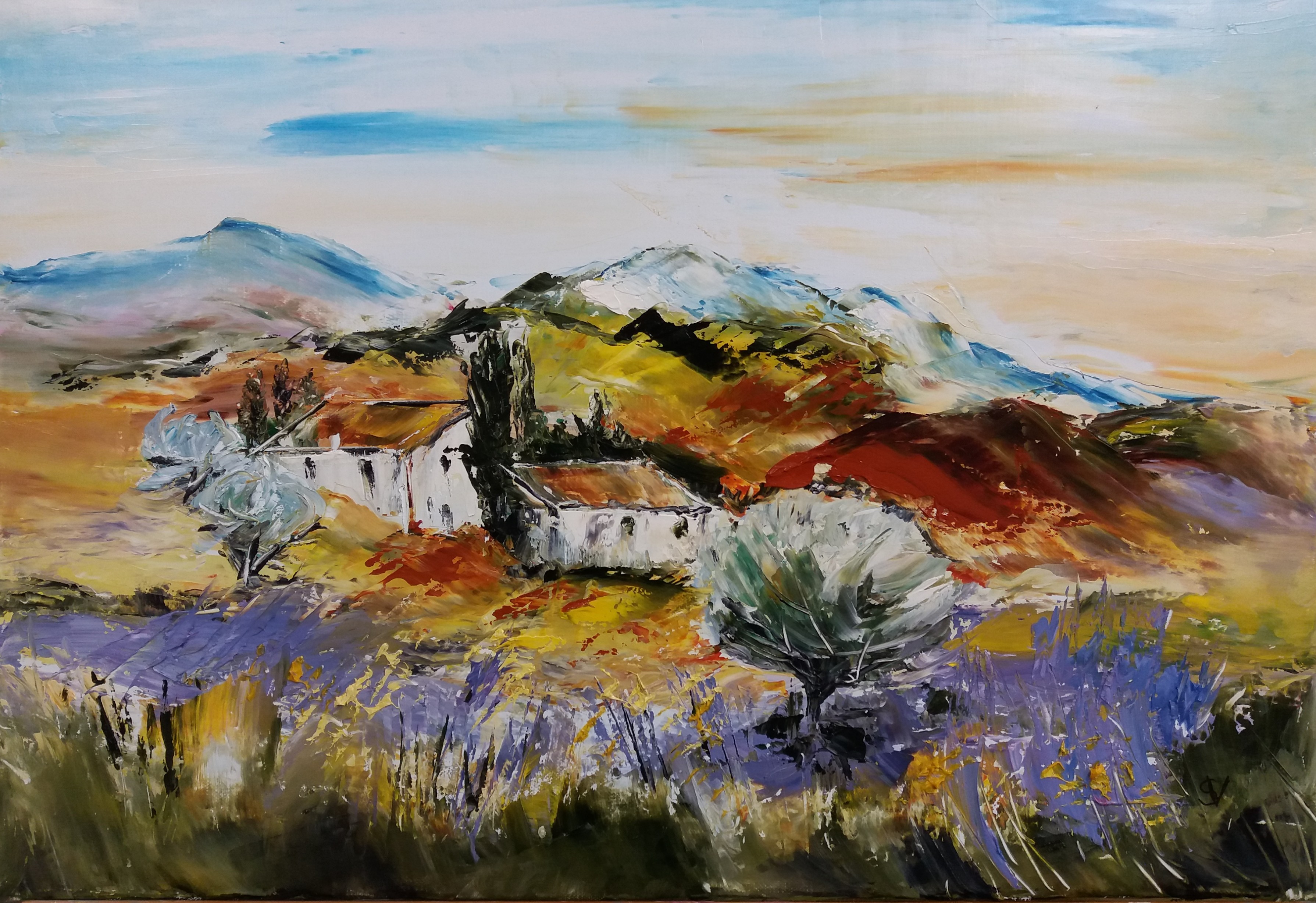 895 en provence huile sur toile 10p 38x55 cm 