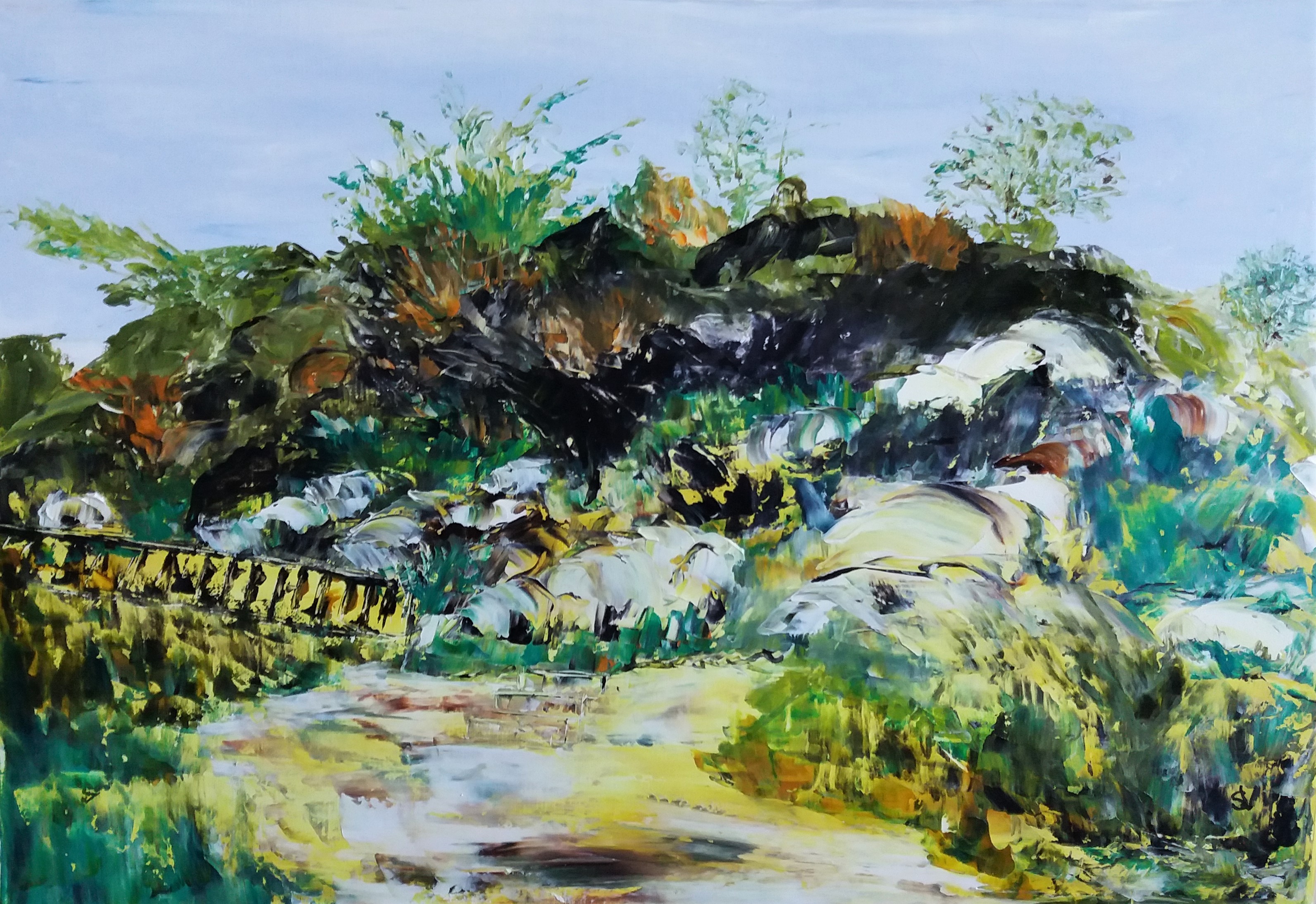 904 le sidobre huile sur toile 10p 38x55 cm 