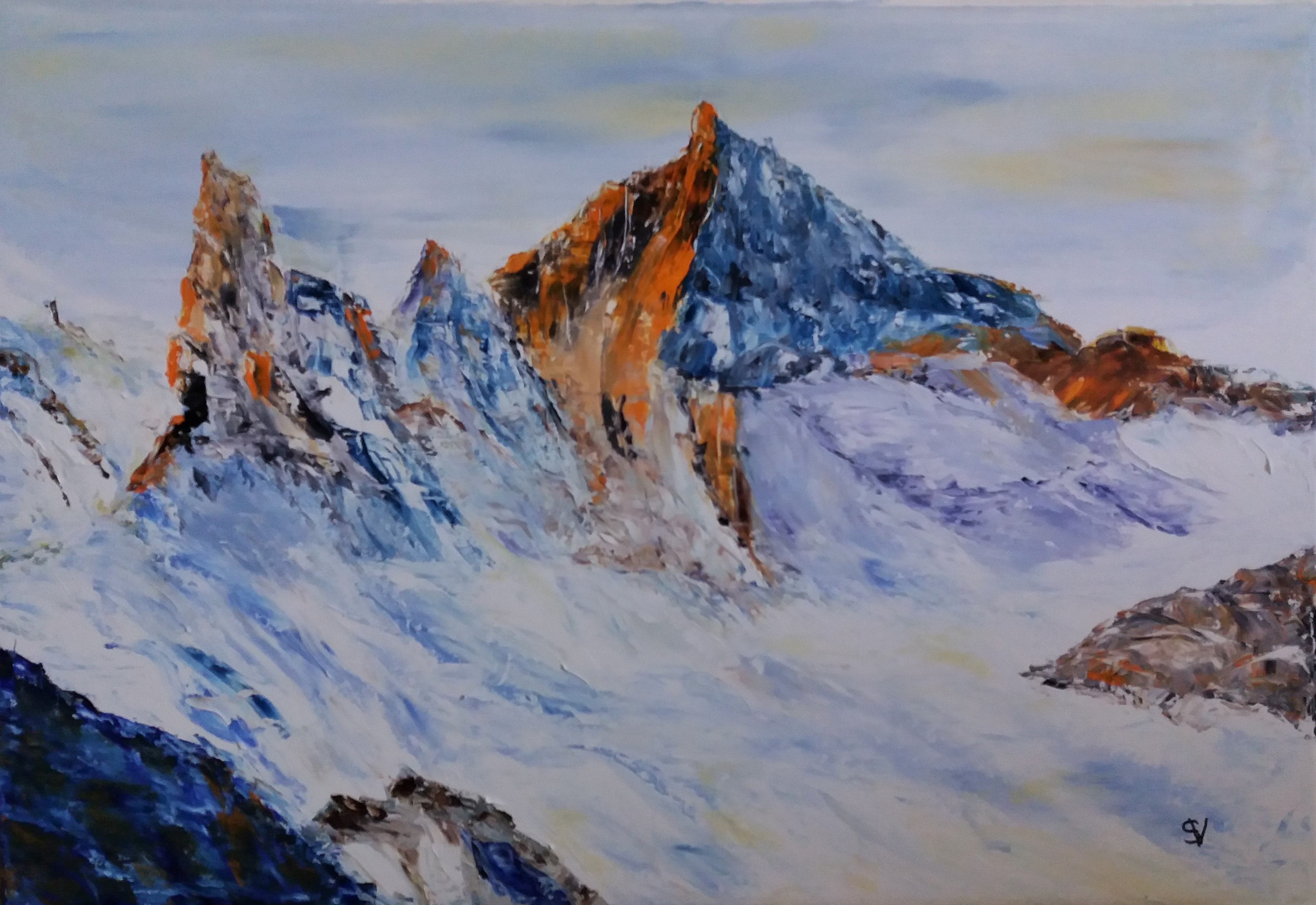 905 lever du jour huile sur toile 10p 38x55 cm 