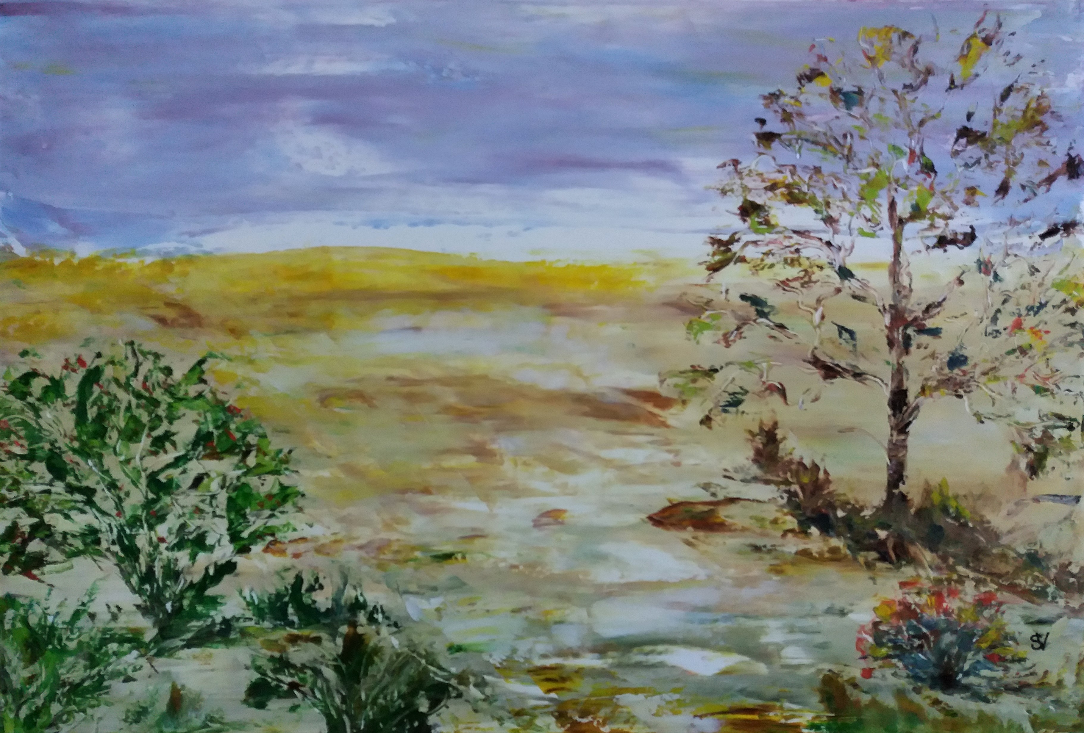 911 lumiere sur le sable huile sur toile 10p 38x55 cm 