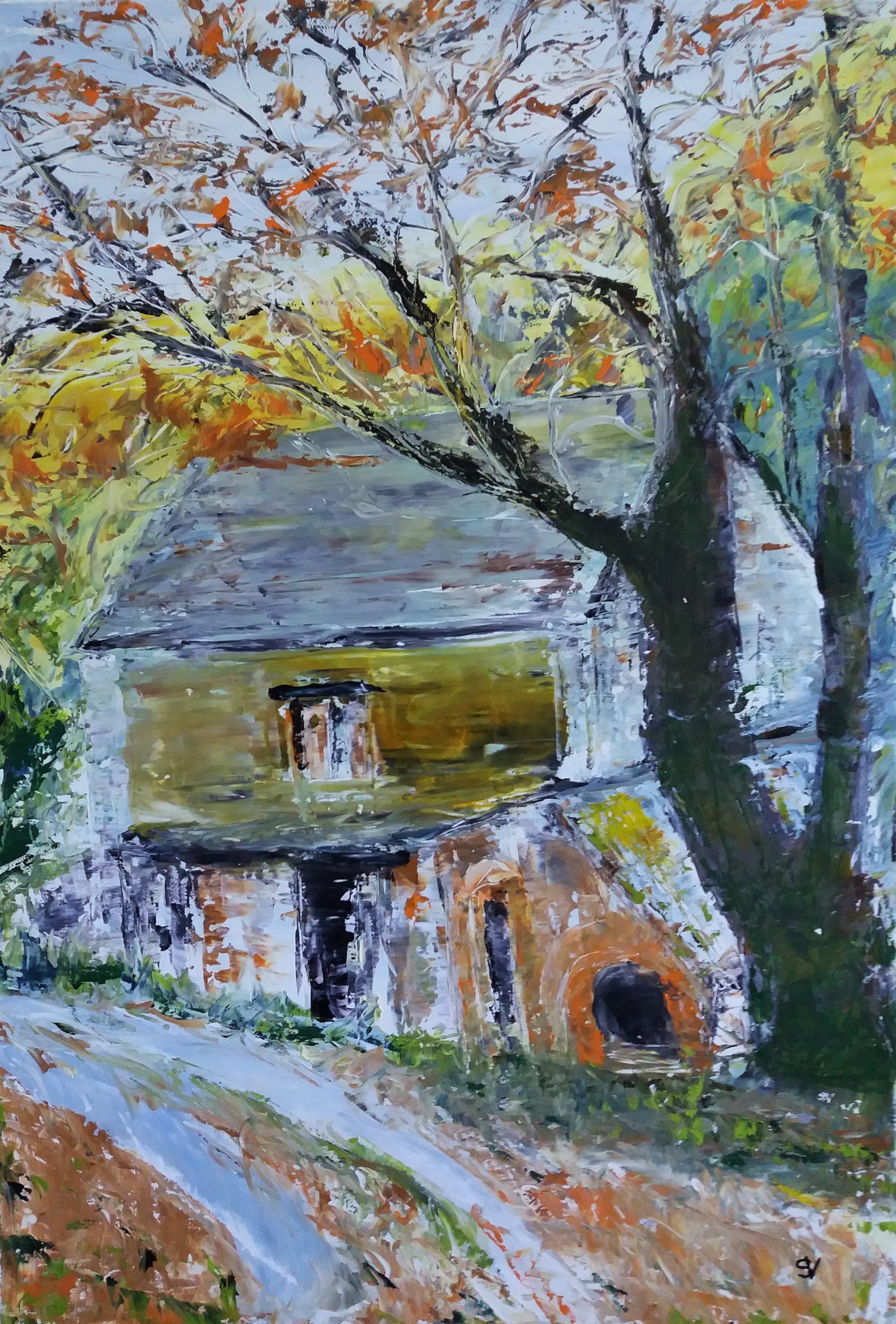 921 la maurinie marsal tarn huile sur toile 10p 38x55 cm 