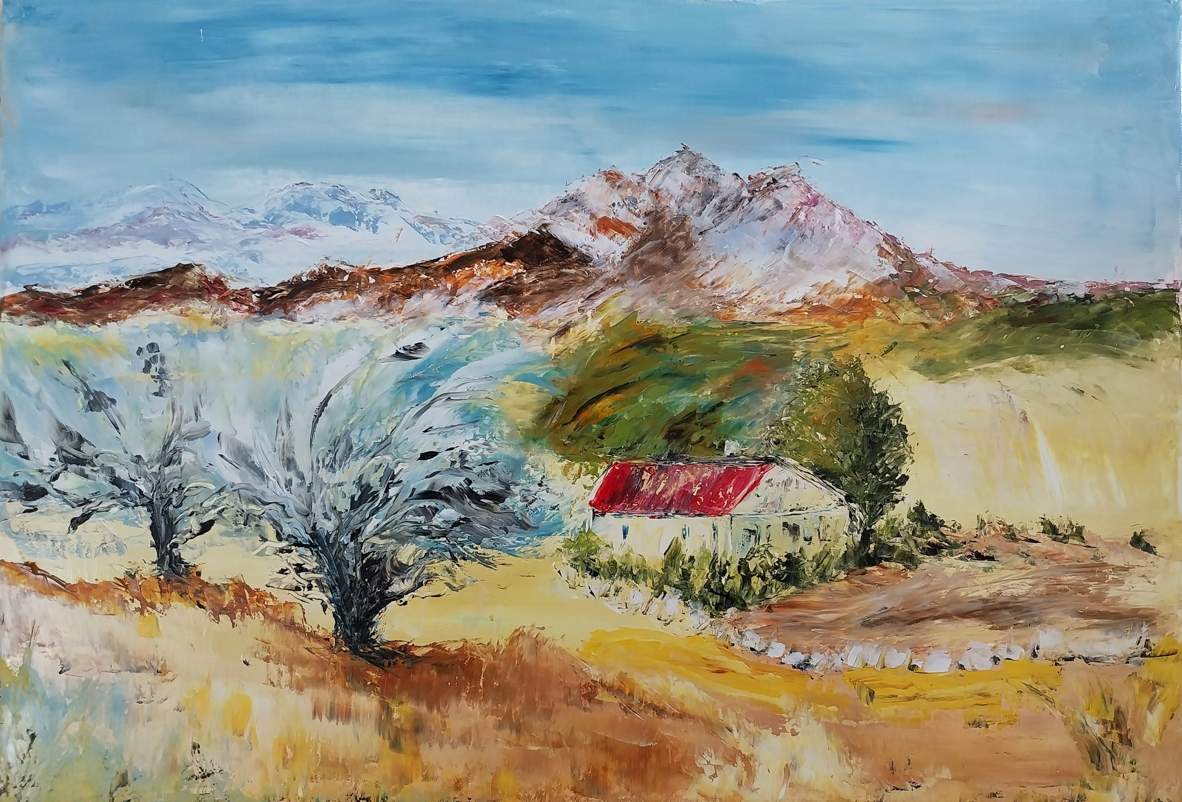 944 oliviers 1 huile sur toile 10p 38x55 cm 