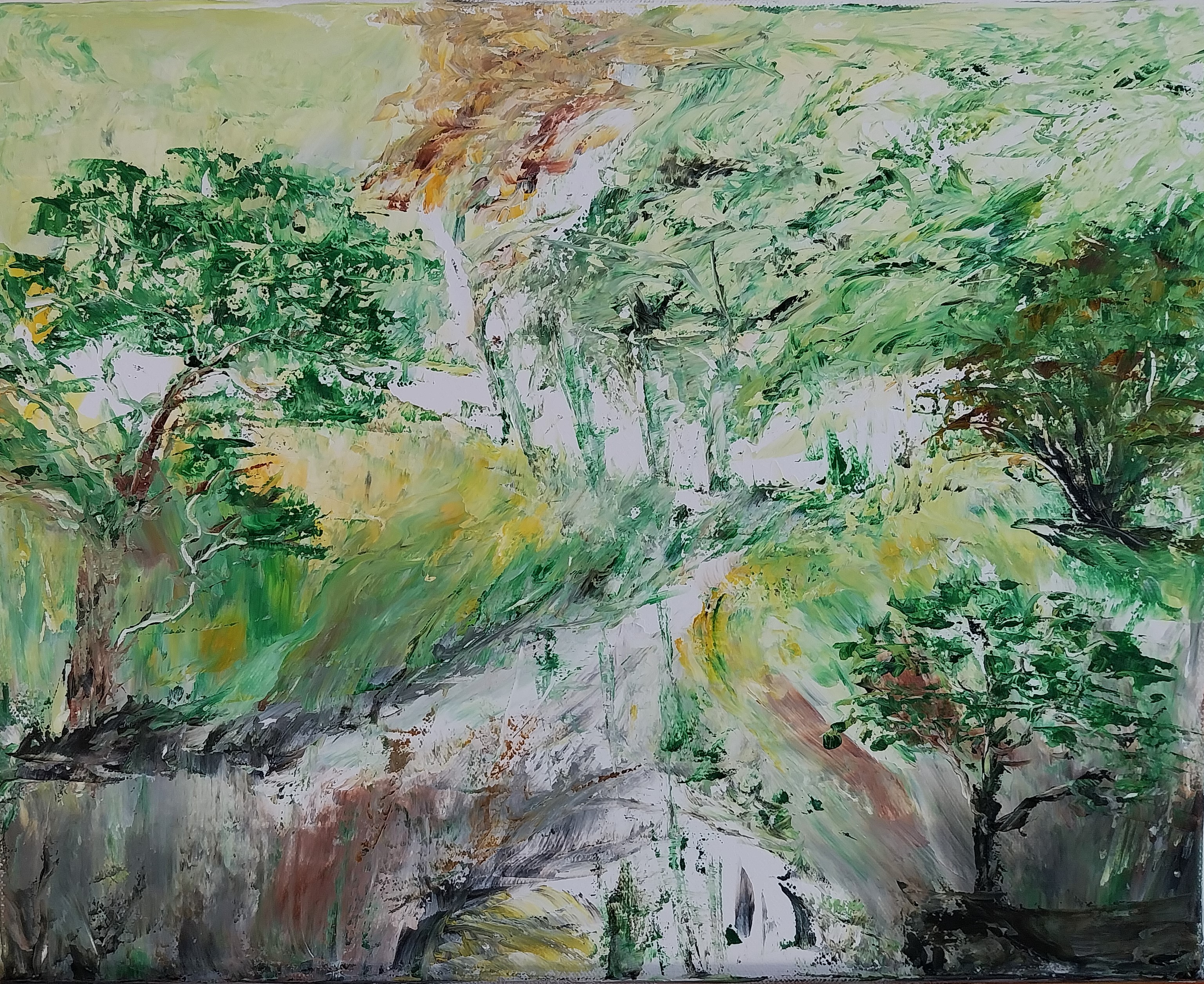 952 printemps forestier huile sur toile 6f 33x41 cm