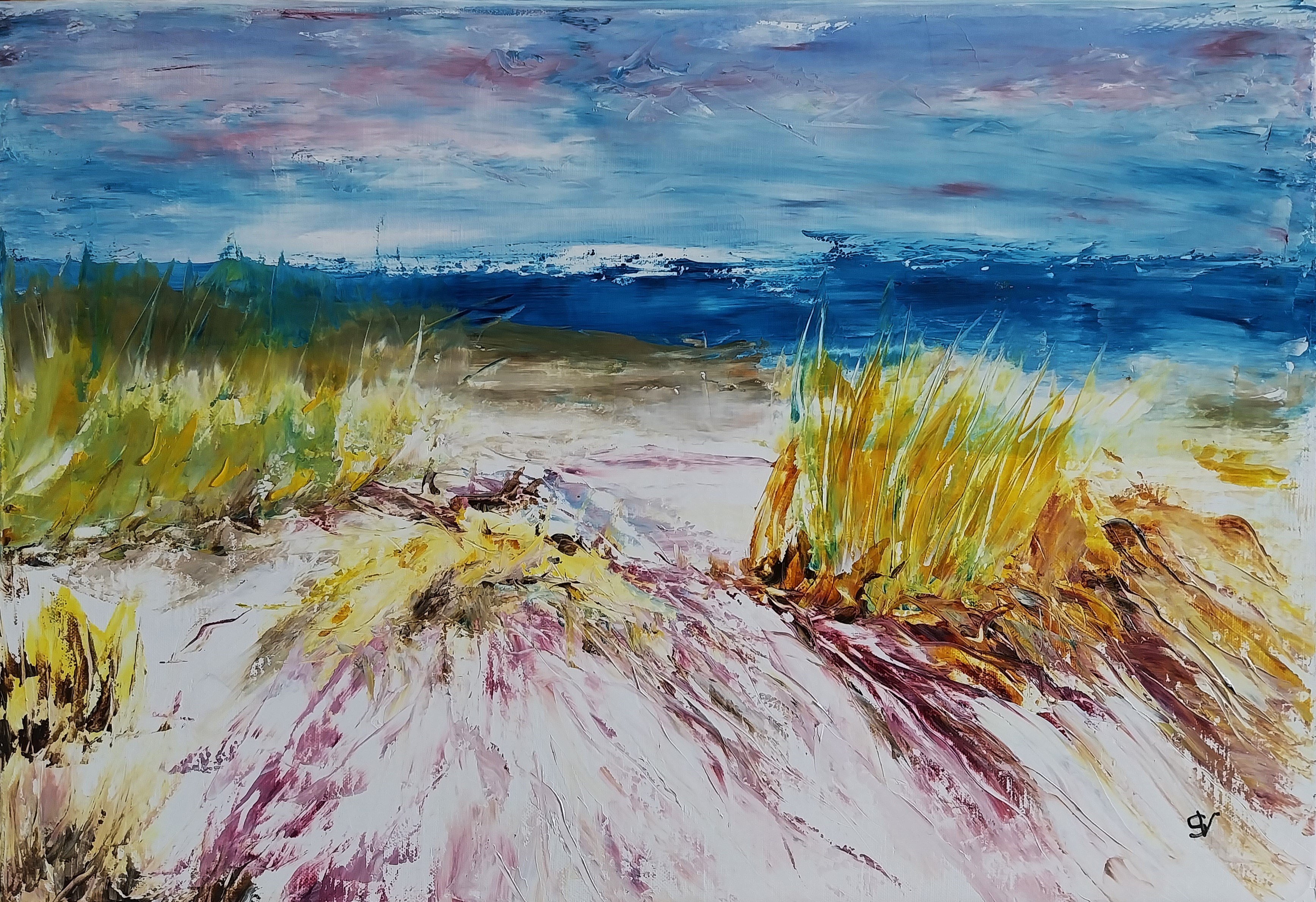 956 dunes huiles sur toile 10p 38x55 cm 