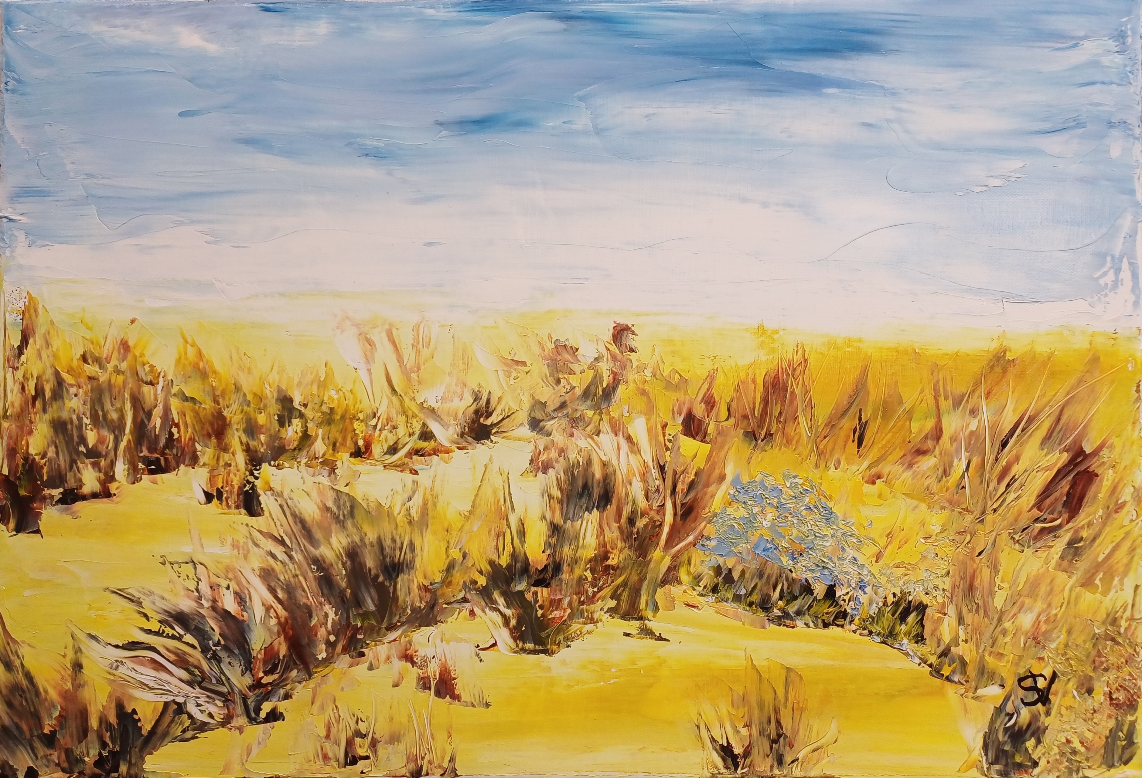 967 dunes huile toile 10p 38x55cm 