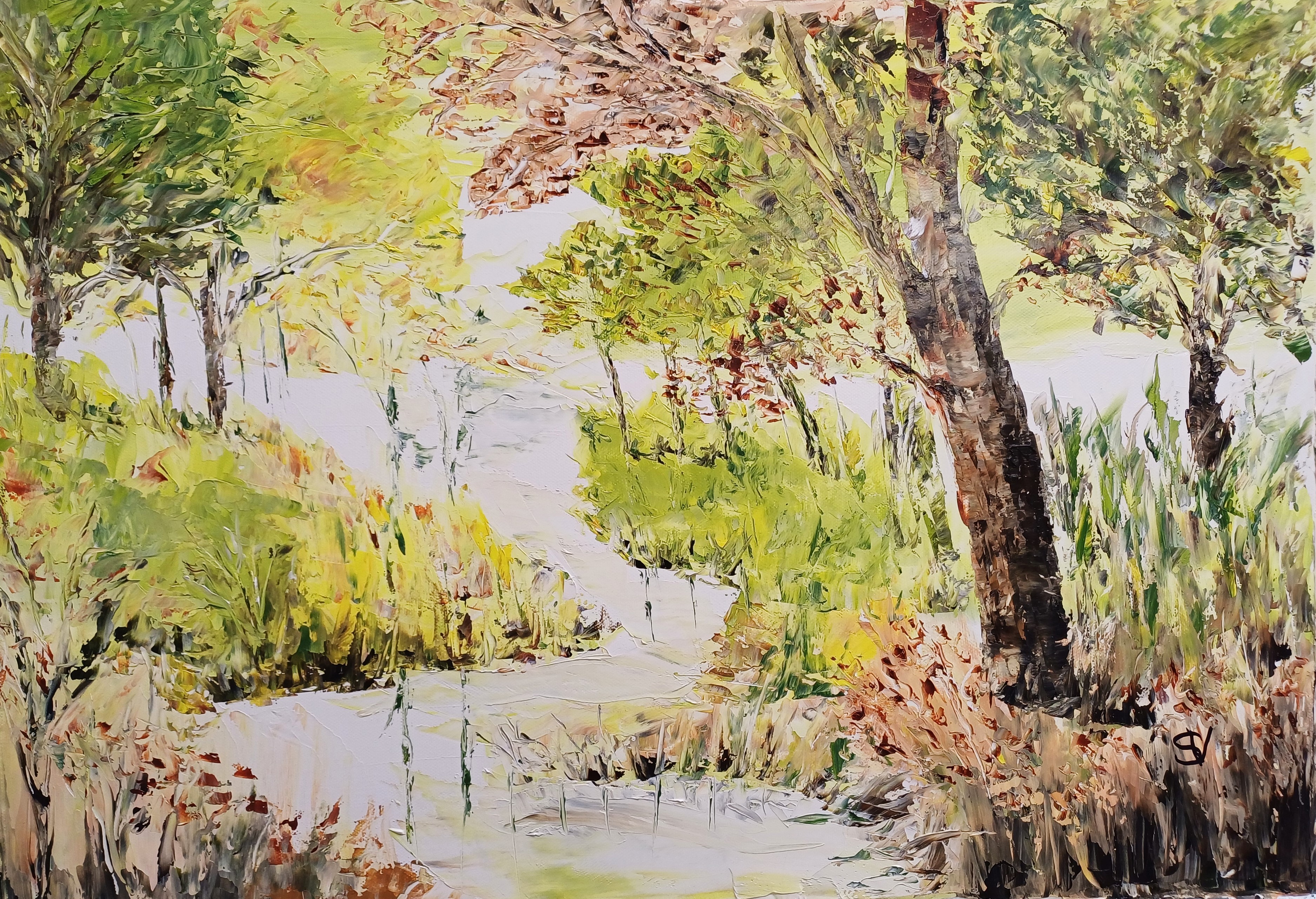 968 meandre huile toile 10p 38x55cm 