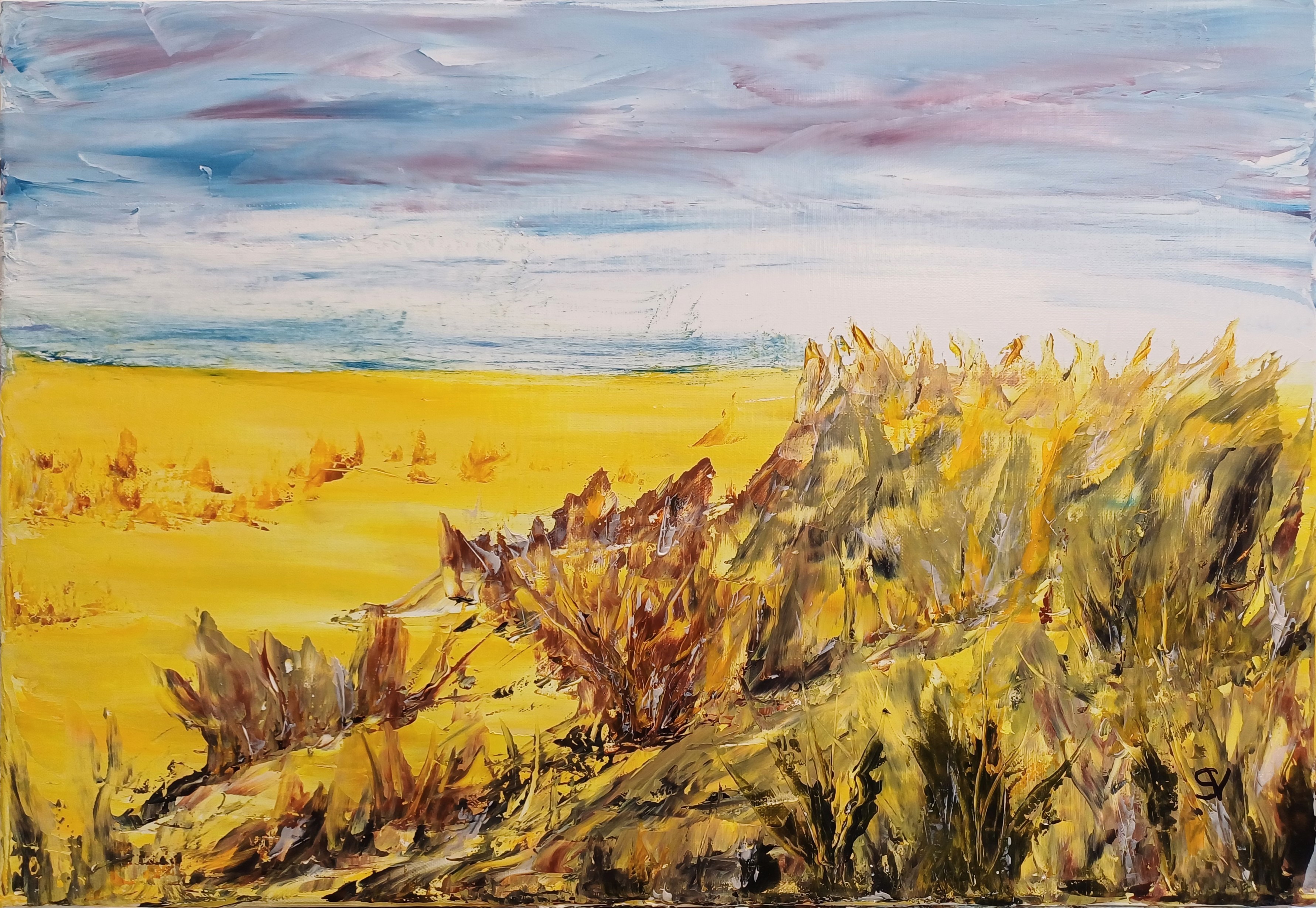 978 dunes huile toile 10p 38x55cm 