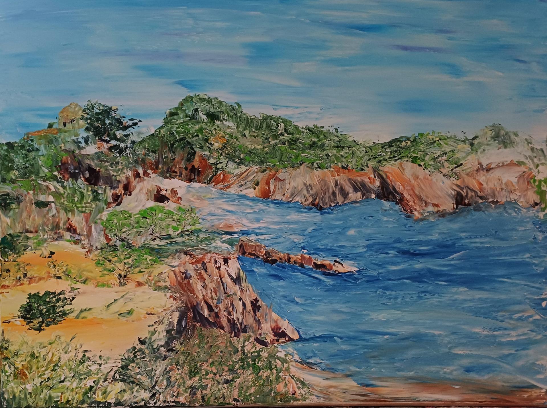 1337 falaises huile canvas 12p46x61