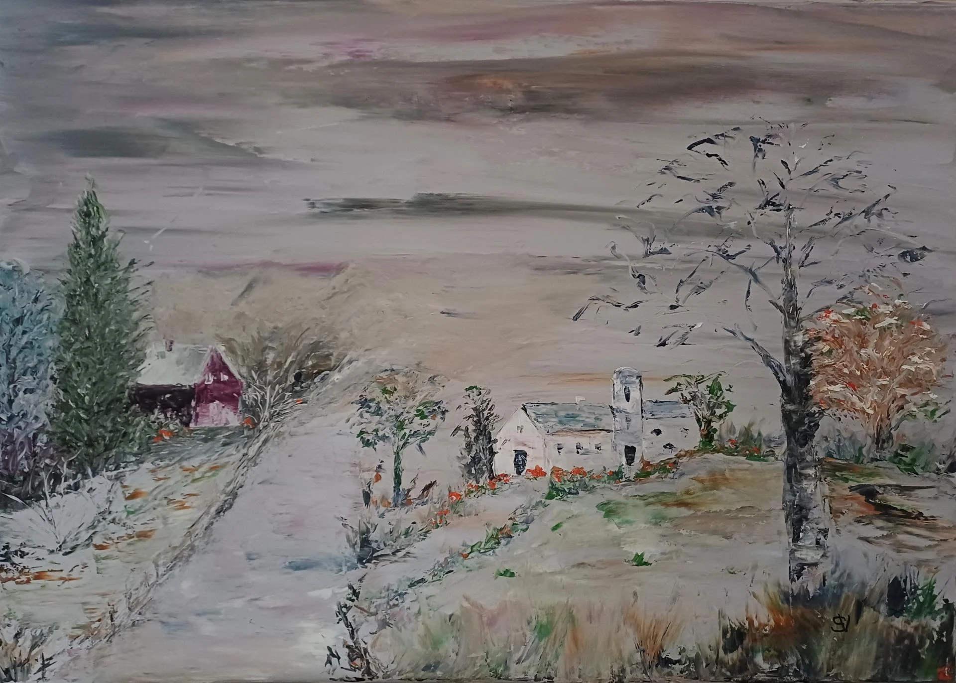 1348 hiver huile lin 50x70