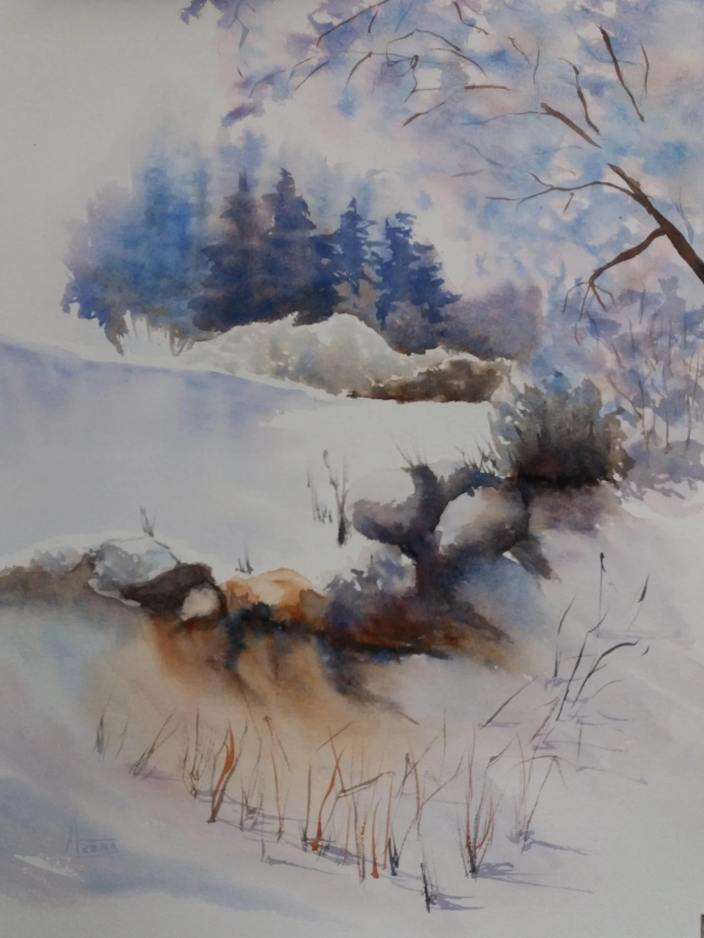 Le sidobre aquarelle 40x50 cm